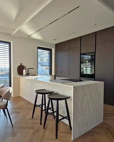 Modern Marble Kitchen Island