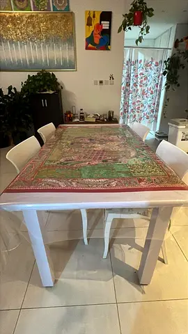 Dining table with 4chairs and decorative table - good condition