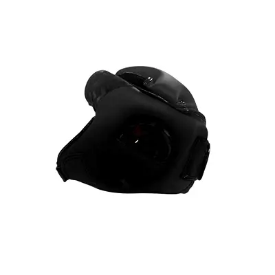YORK HEAD GUARD OPEN FACE PU MATT FULL BLACK (Size S/M/L/XL) - Brand New