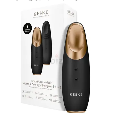 GESKE | SmartAppGuided™ Warm & Cool Eye Energizer | 6 in 1 | Eye massager | Anti dark circles massag