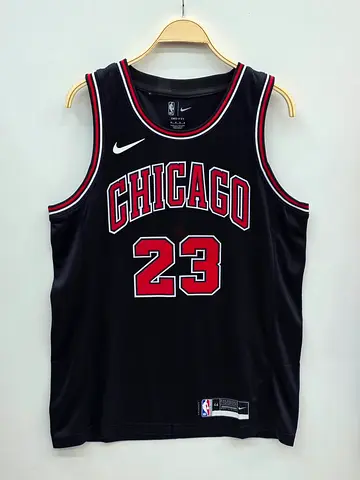 Mastercopy of Men's Chicago Bulls #23 Basketball Jersey (Black)