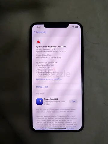 iPhone 11 Pro Max - AppleCare+ with Theft & Loss (Good Condition)