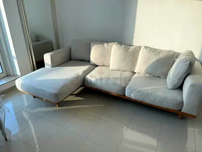 Excellent condition West elm Newport Feather filled L Shape Sofa Beige