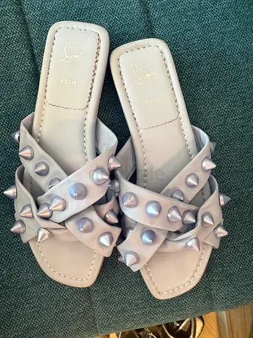 Christian Louboutin Light purple studded slip-on sandals (women's) - gently used