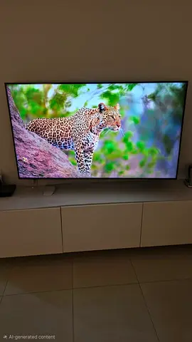 Modern Smart QLED TV with Wall Mount and original remote