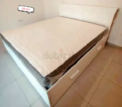 IKEA brimness king size bed with headboard+ 4 big storage drawers underneath with IKEA mattress