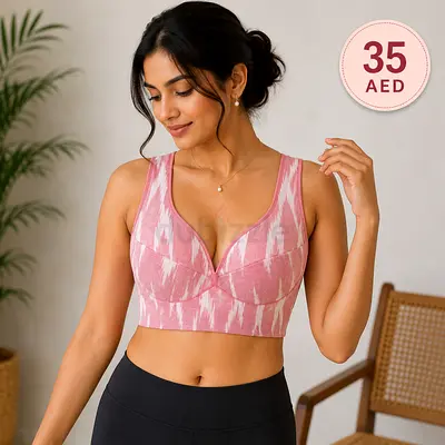 Pink patterned Blouse