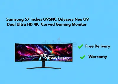 Samsung 57 inches G95NC Odyssey Neo G9 Dual Ultra HD 4K 240Hz Curved Gaming Monitor LS57CG952NUXEN