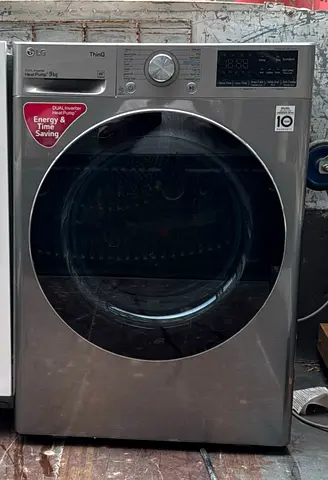 LG Front Load Dryer, 9kg, Silver - Good Working Condition