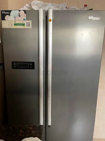 Super General Side-by-Side Stainless Steel Fridge - Good Working Condition