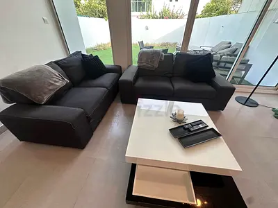 Stylish Living Room Furniture Set – 2 Sofas, Center Table Lamp (IKEA / Marina Home Style)