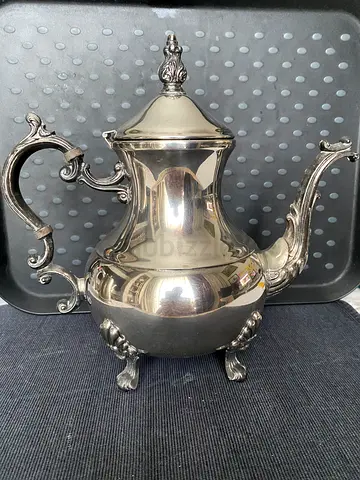 Vintage Silver-Plated Teapot F.B.Rogers with Ornate Handle