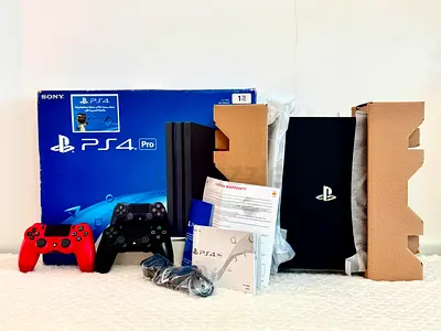 Sony PlayStation 4 Pro 1TB (Jet Black) – Complete Set, Like New