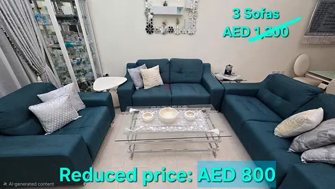 Beautiful Living Room (3 Sofas)