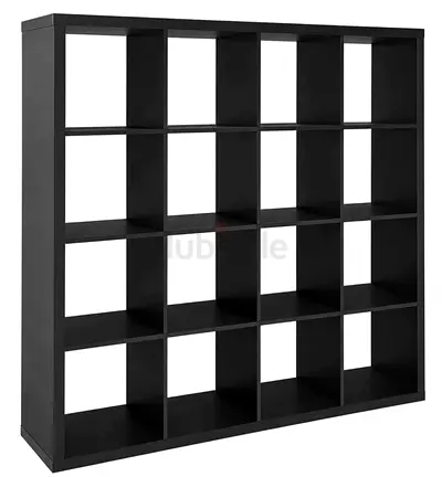 Large 5x5 Black Cube Storage Shelf / Bookcase - Good Condition