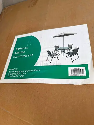 6-Piece Garden Furniture Set with Umbrella