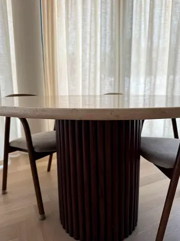 Round Marble Dining Table Set – Includes Coffee Table