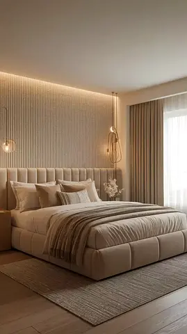 Modern Upholstered Bed Frame with Matching Headboard