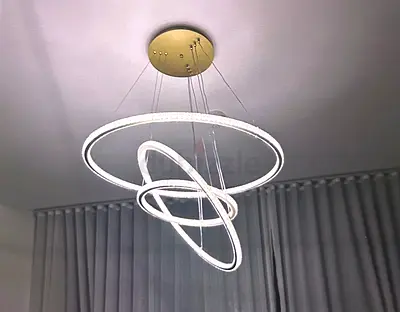 Modern LED Ring Chandelier - Gold Finish