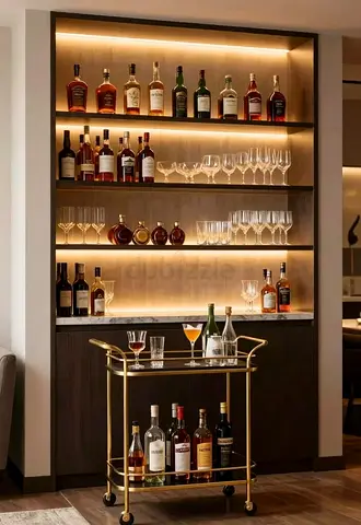 Modern bar table with lights
