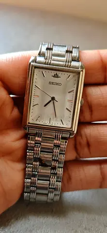 Seiko Tank Style Rectangular Men's Watch