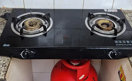 Ikon 2-Burner Glass Top Gas Stove - Used, Working