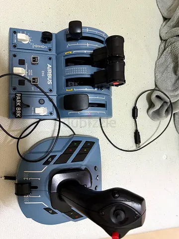 Airbus-style flight throttle quadrant and joystick set (PC) - good working condition