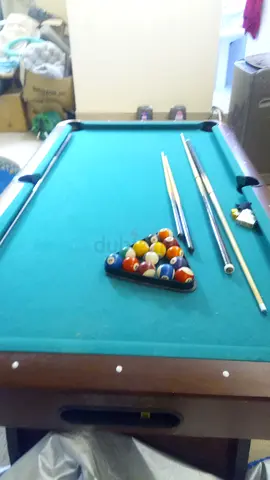 Used 7ft Pool Table with Cues and Balls - Good Working Condition