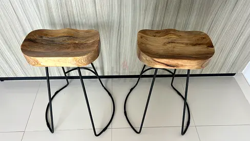 Saddle Bar Stools (pair) for sale
