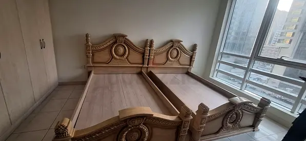 A unique, Quality  Strong Bed set with Cupboard