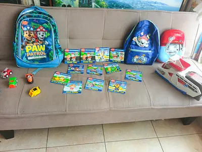 Paw Patrol toys bundle with backpacks, vehicles and PHONICS BOOKS