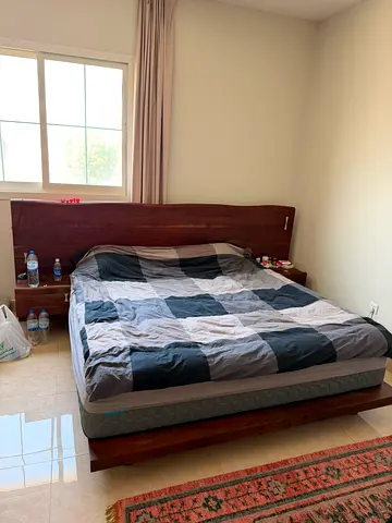 Top Quality Pure Wooden Marina Home Bedset With side tables