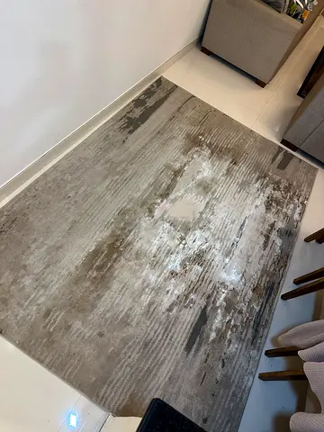 Gray modern abstract area rug - good condition, 160cm x 230cm
