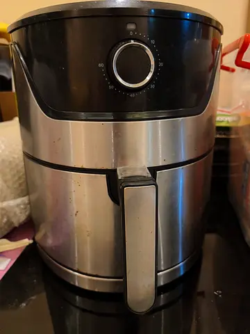 Used Stainless Steel Air Fryer with Timer - Good Working Condition