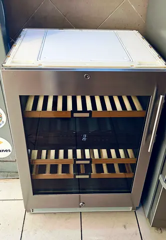 Liebherr Stainless Steel Dual-Zone Wine Cooler - Wood Shelves, Glass Door