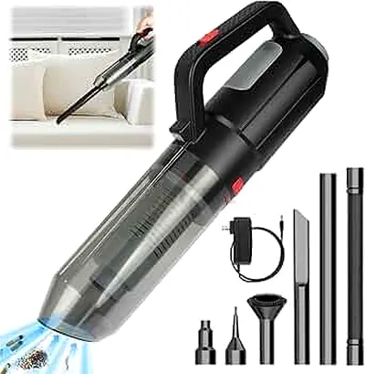 Handheld Cordless Vacuum Cleaner — Lightweight Car  Home Vacuum with Attachments