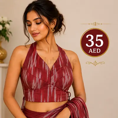 Maroon Halter Blouse