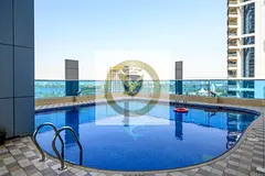 Beautiful sea view + parking + gym and pool free, one month free, largest one-bedroom apartment for