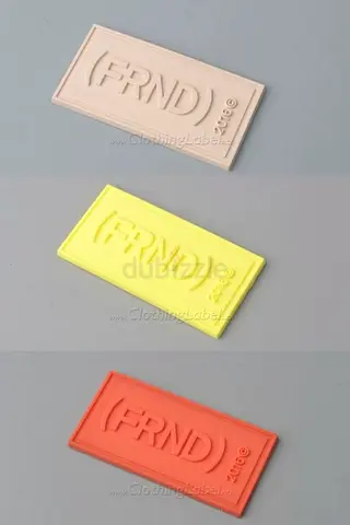 Set of 3 Silicone FRND Clothing Labels – Beige, Yellow, Orange