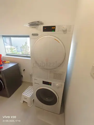 Free Delivery- Miele 8KG Washer 8KG 💯 Dryer Clothes Latest Model With Digital Clock 60x60 cm