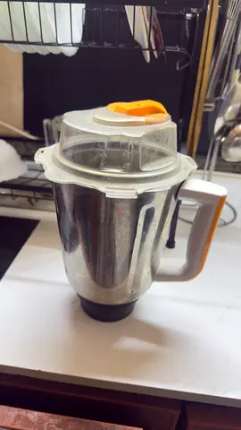 Used mixer/blender jar with lid (stainless steel) - good working condition