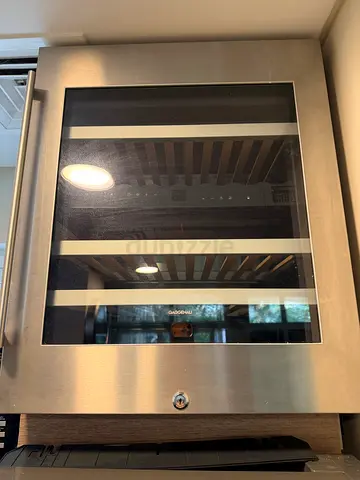 Built-in stainless steel wine cooler / beverage fridge - good condition