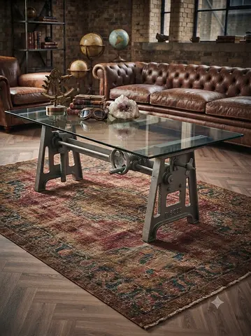 Unique Industrial Iron Crank Coffee Table – Timothy Oulton Inspired Design