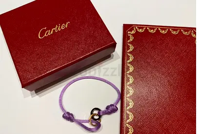 Rare Cartier LOVE Cord Bracelet in Rose Gold with Diamonds