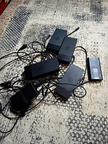 Lot of Dell laptop chargers / AC adapters — used, various models