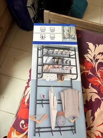 New Freestanding Hallway Coat Rack with Shoe Shelves - Unassembled