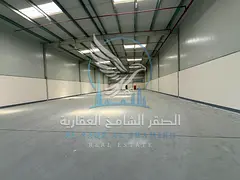 A brand new warehouse for rent in Al Sajaa Industrial Area, featuring modern specifications and a st