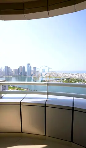 For sale: A distinctive three-bedroom apartment in Al Majaz area – in a vibrant location close to all services and facilities, with a full view that p