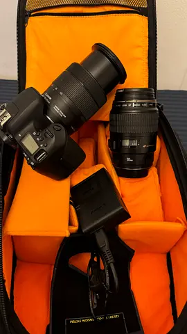 Canon DSLR Camera with Extra Lens and Carry Bag