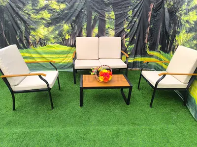 Beautiful 4 Seater Outdoor Garden Mettlic Set